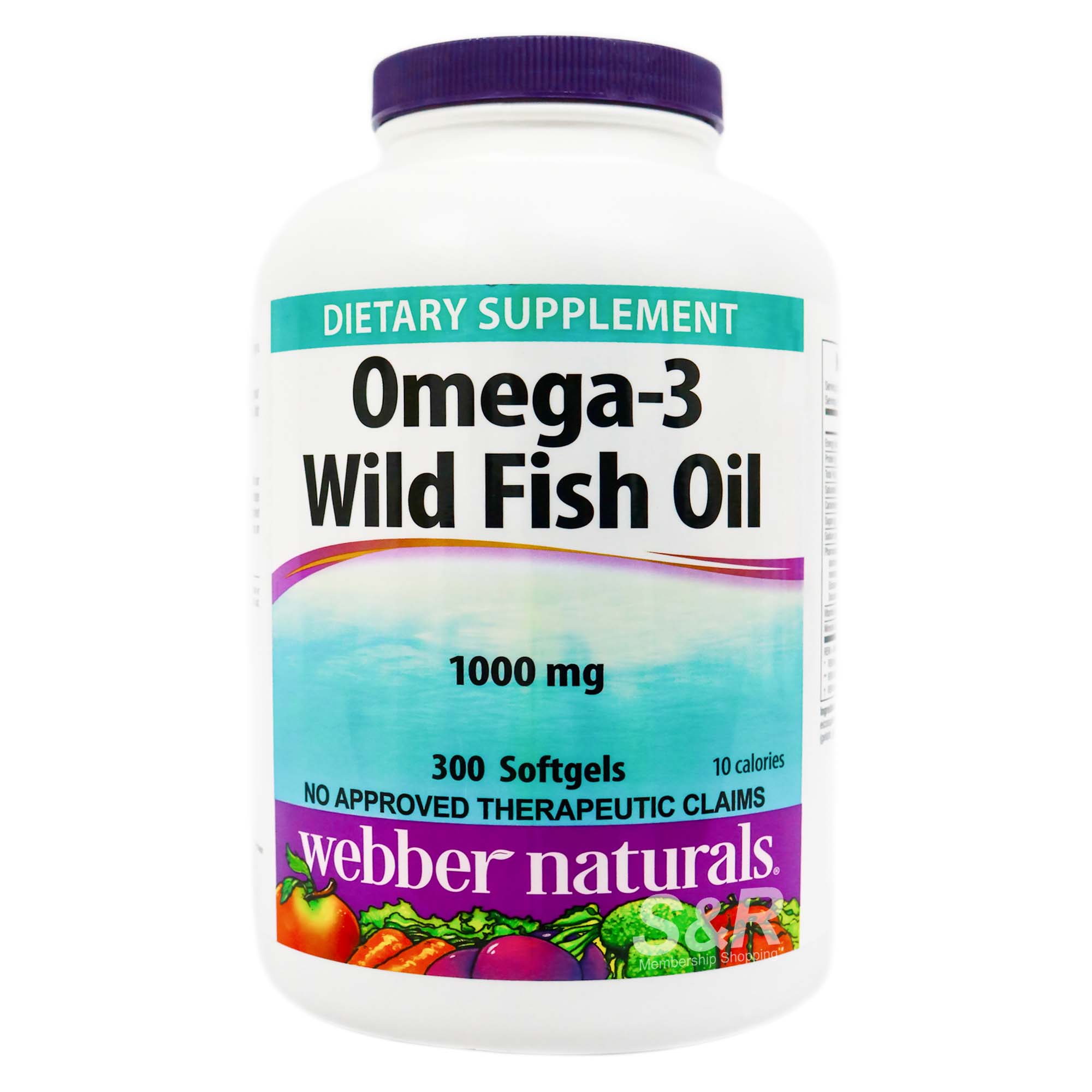 Webber Naturals Omega-3 Wild Fish Oil 1000mg 300 softgels Webber Naturals Omega-3 Wild Fish Oil 1000mg 300 softgels